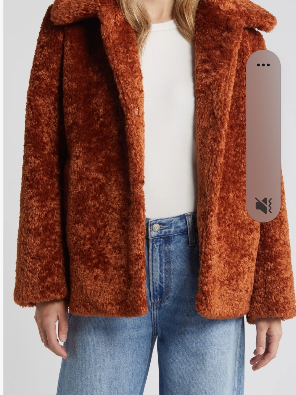 Sam Edelman Plush Teddy Jacket in Rust